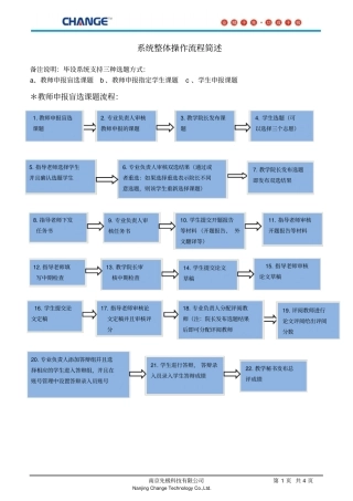 系统整体操作流程简述