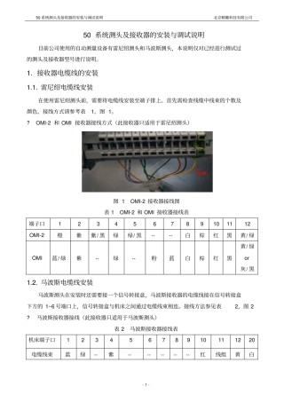 系统测头及接收器的安装与调试
