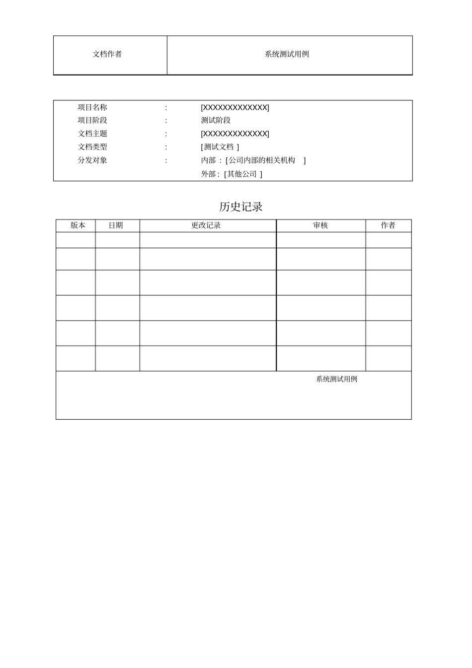 系统测试用例模板_第2页