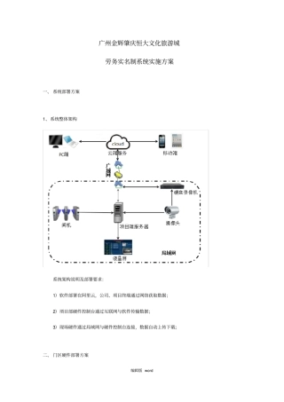 系统部署方案