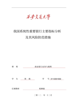 系统重要性银行终极版