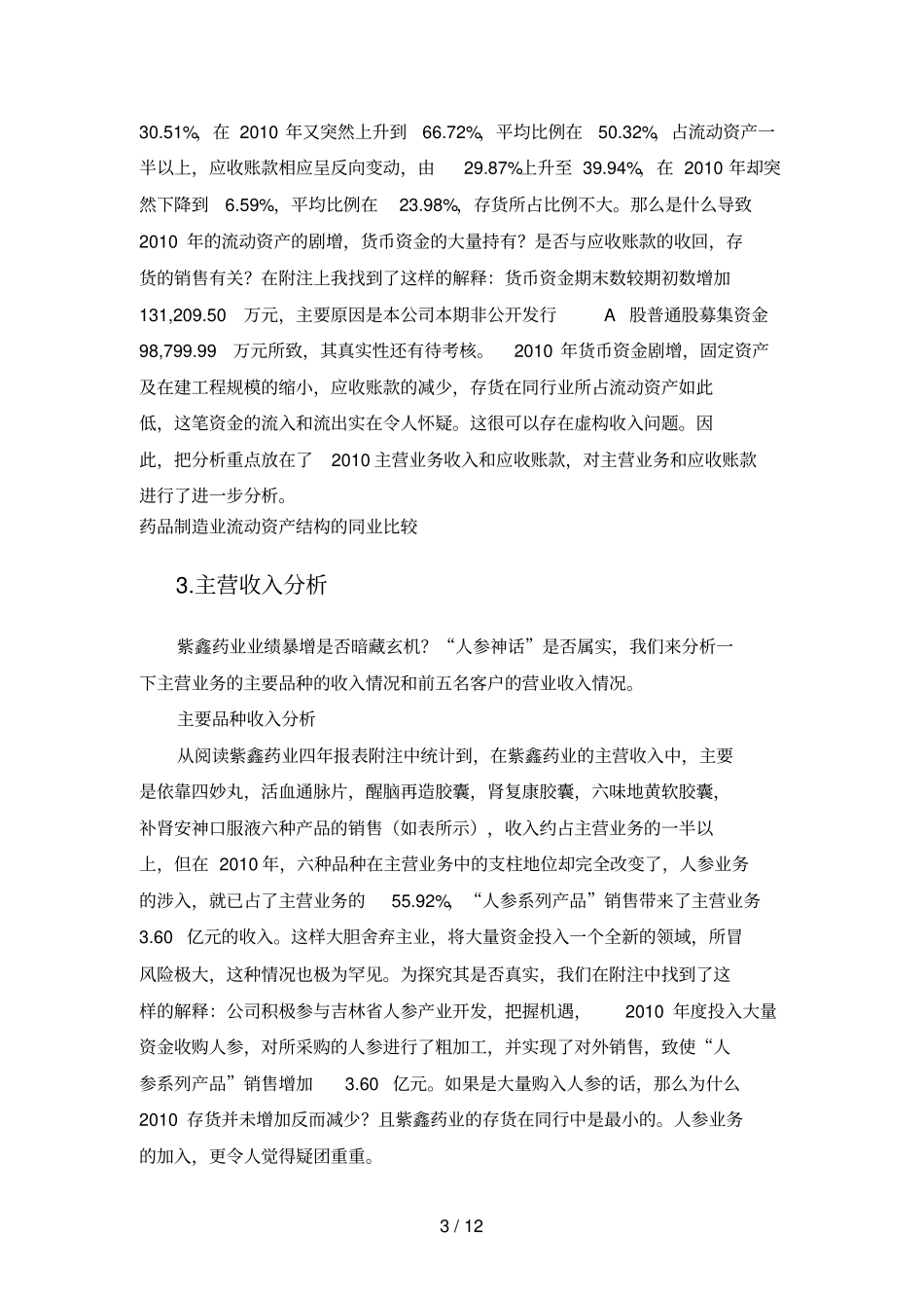 紫鑫药业造假案财务分析要点_第3页