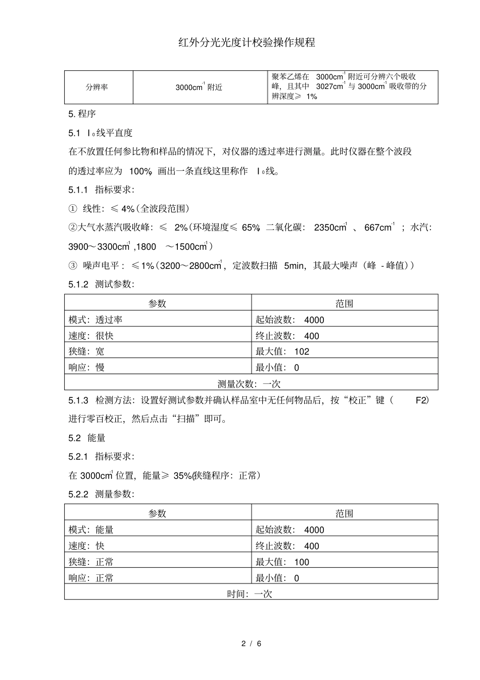 红外分光光度计校验操作规程_第2页