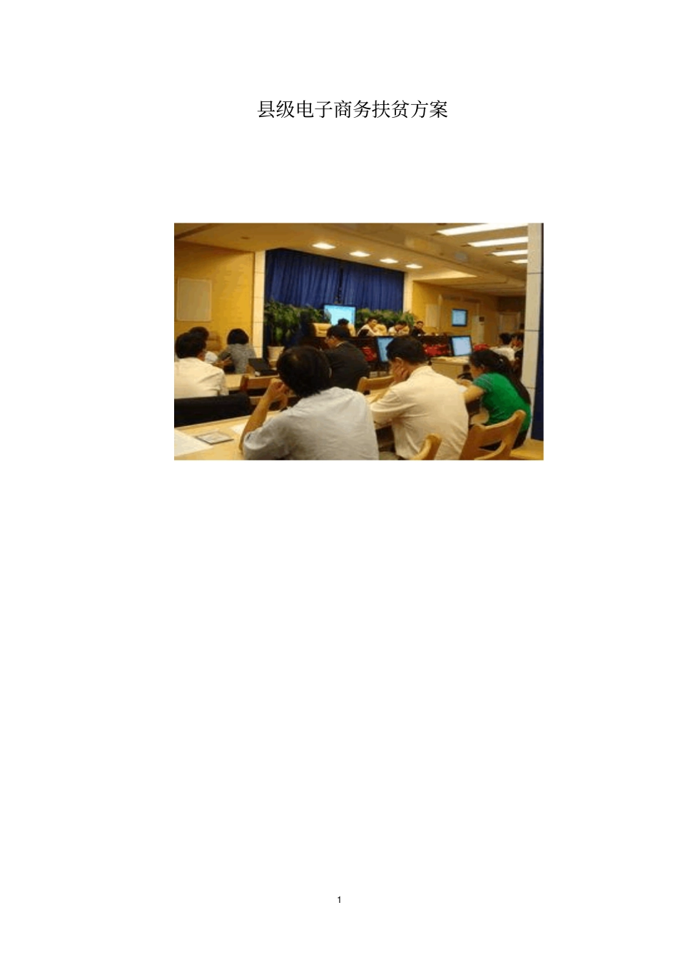 级电子商务扶贫方案_第1页