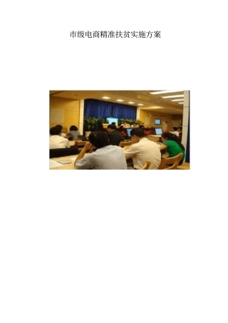 级电商精准扶贫实施方案【】