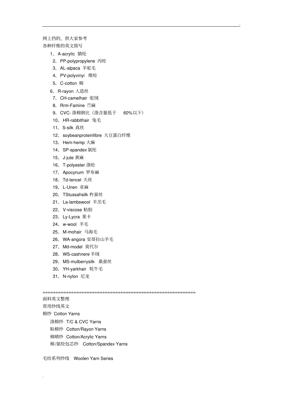纱线英文缩写_第1页