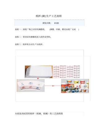纸杯碗生产工艺流程