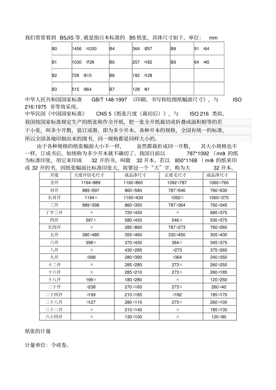 纸张尺寸的国际及国内标准_第2页