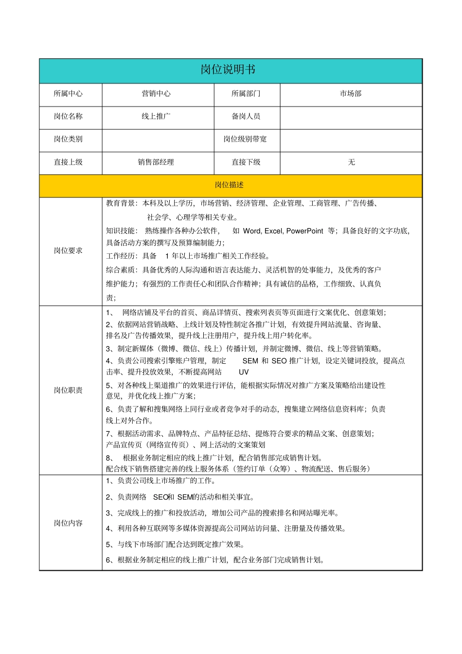 线上推广岗位说明_第1页
