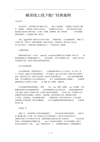 线上线下推广