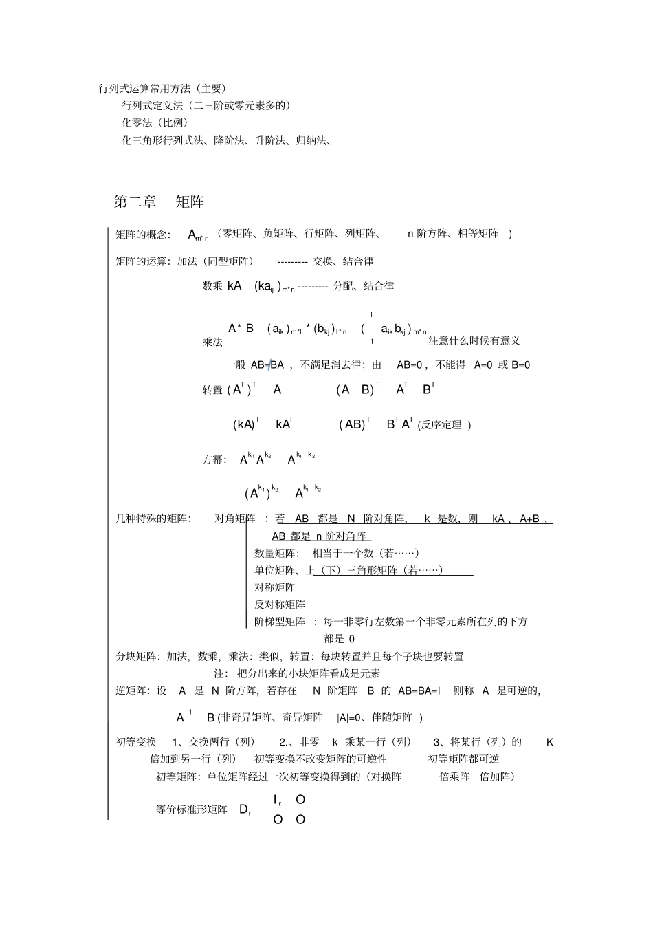 线性代数知识点总结_第2页