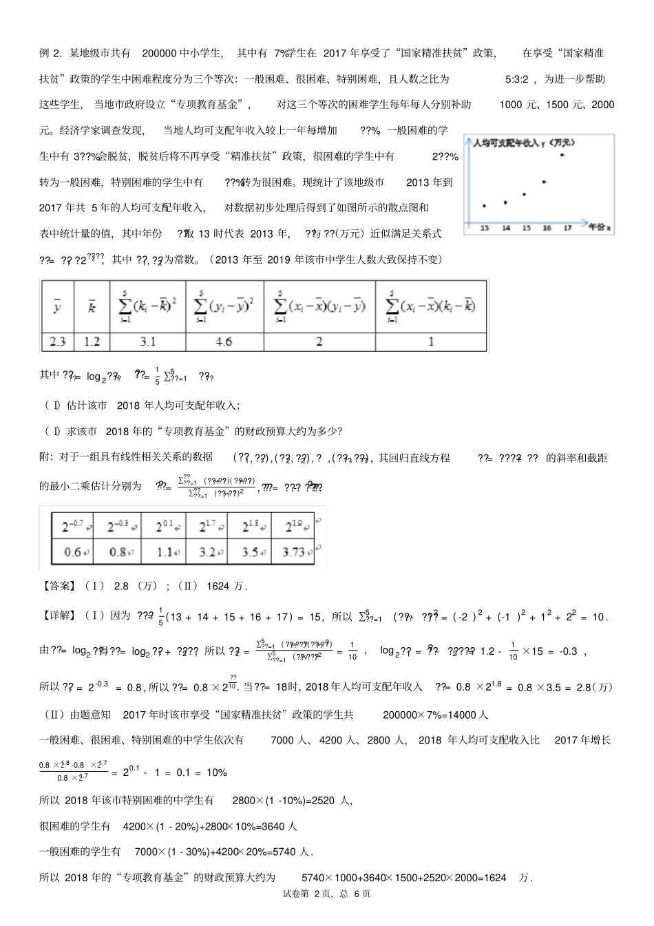 线性回归方程——非线性方程转化为线性方程_第2页