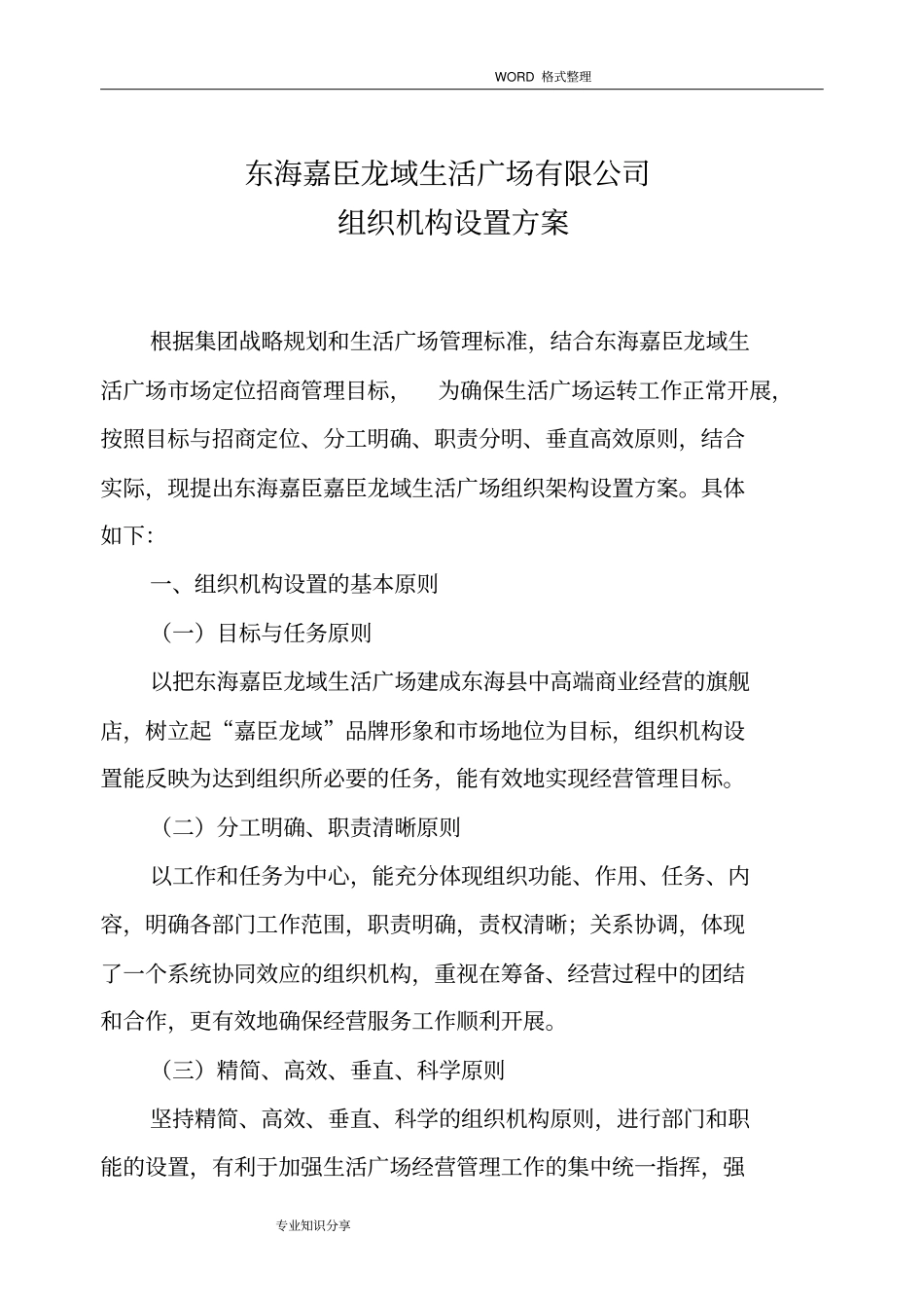 组织架构设置方案说明_第2页