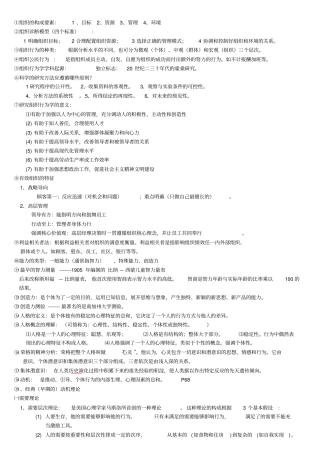 组织行为管理---重点
