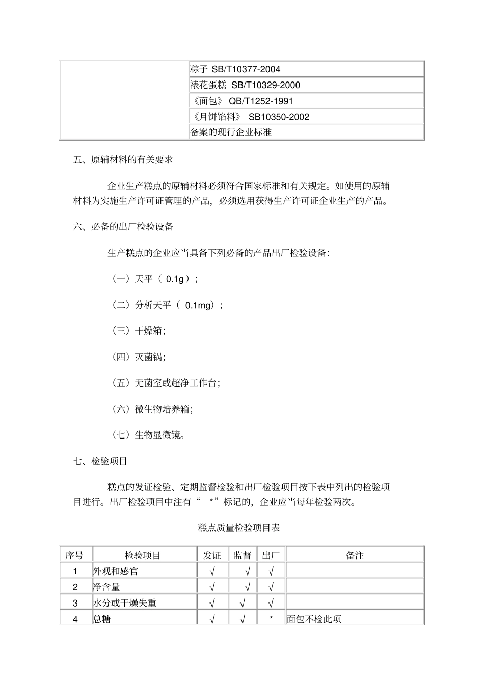 细则60：糕点生产许可证审查细则_第3页
