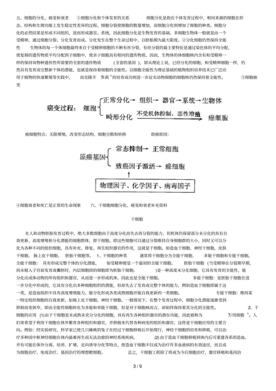细胞增殖细胞分化、癌变和衰老52874_第3页
