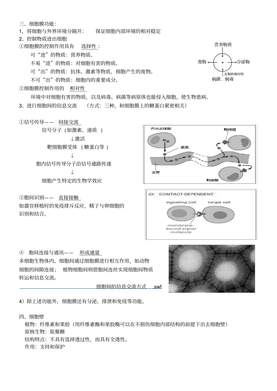 细胞膜——系统的边界知识点总结,推荐文档_第2页