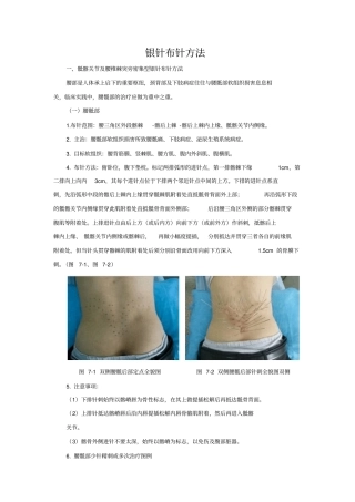 细银针布针方法重点讲义资料