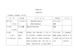 经典咨询方案-超年促销计划