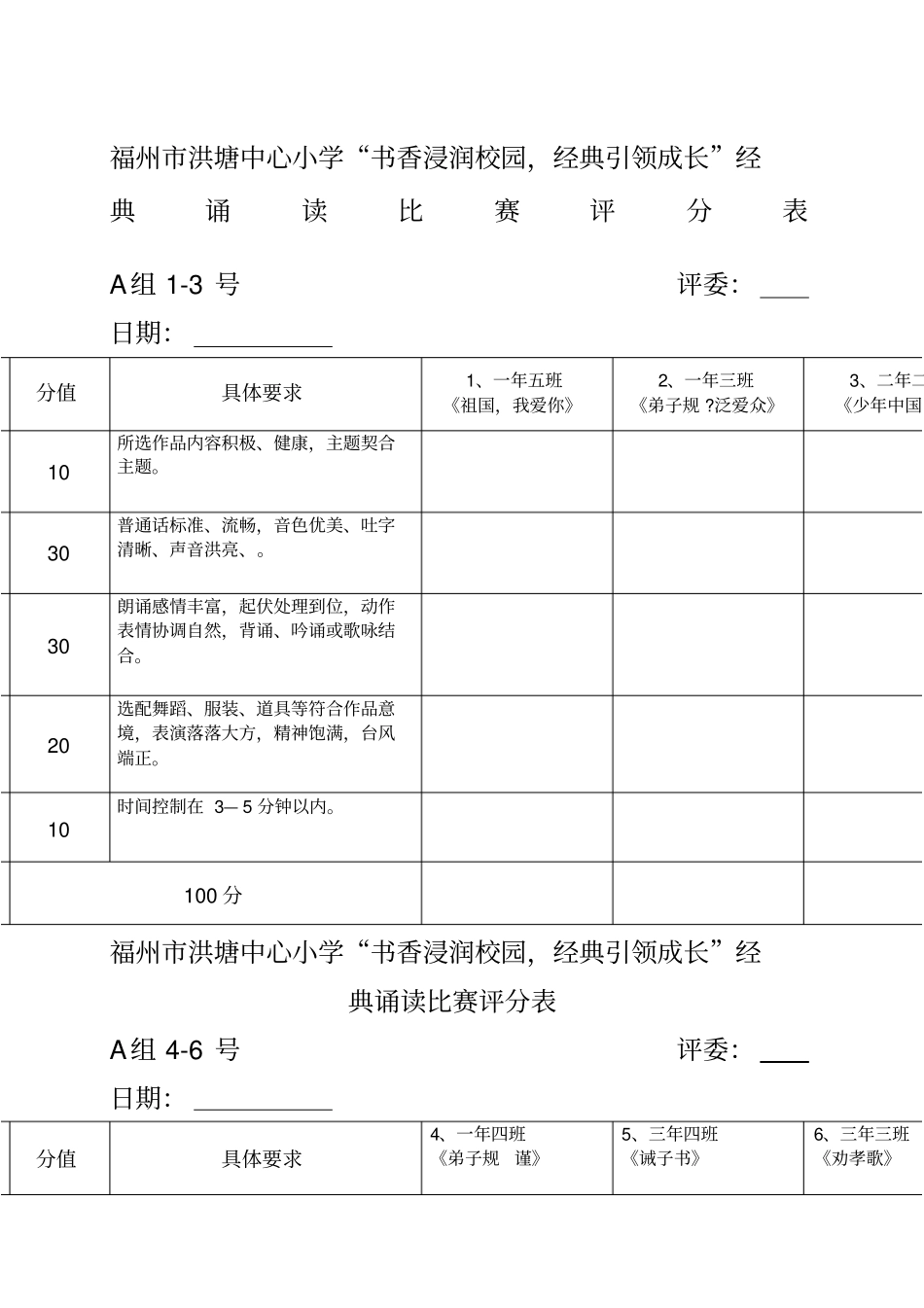 经典诵读比赛评分表_第1页