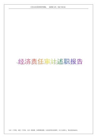 经济责任审计述职报告7p