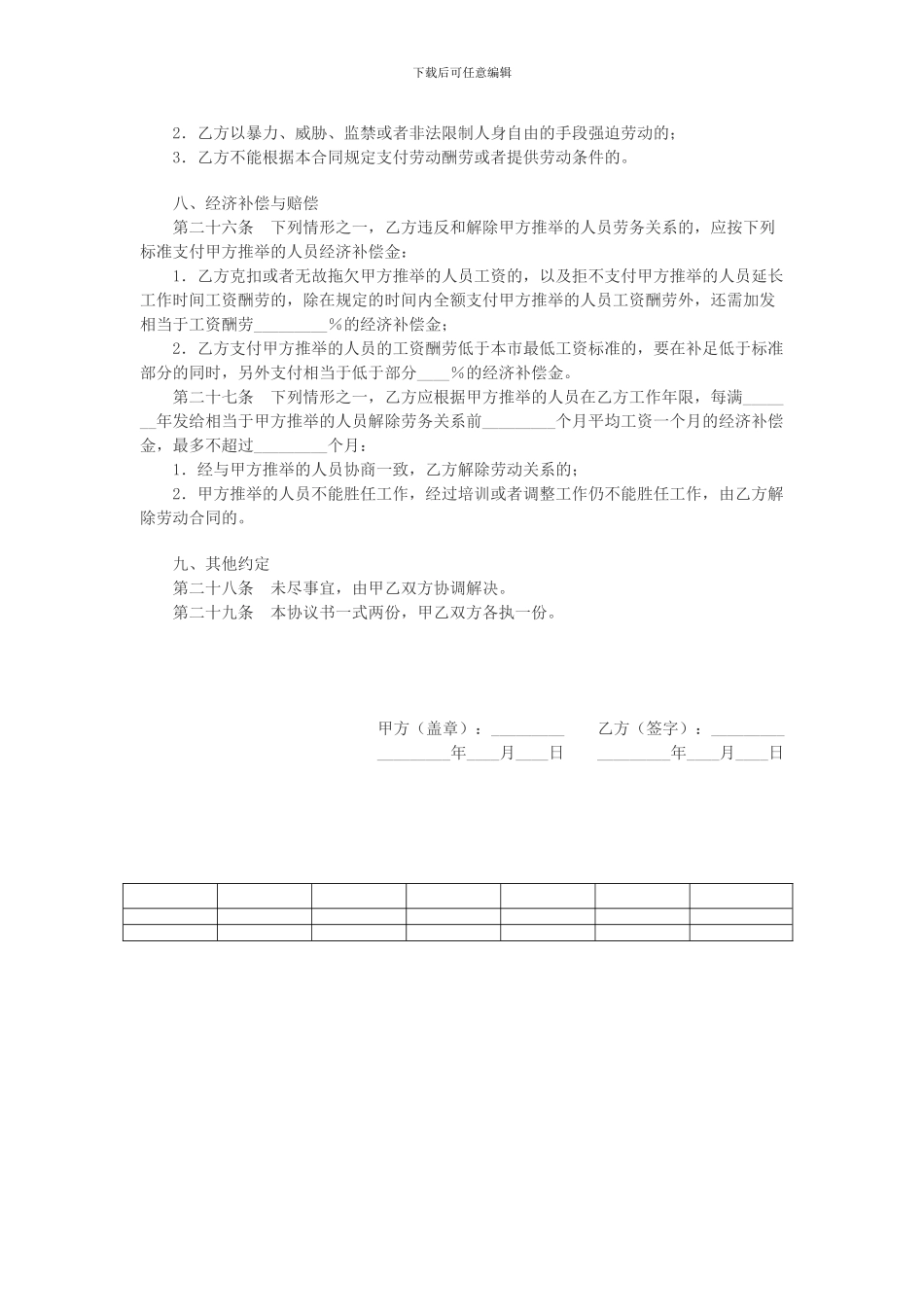 就业安置合同_第3页