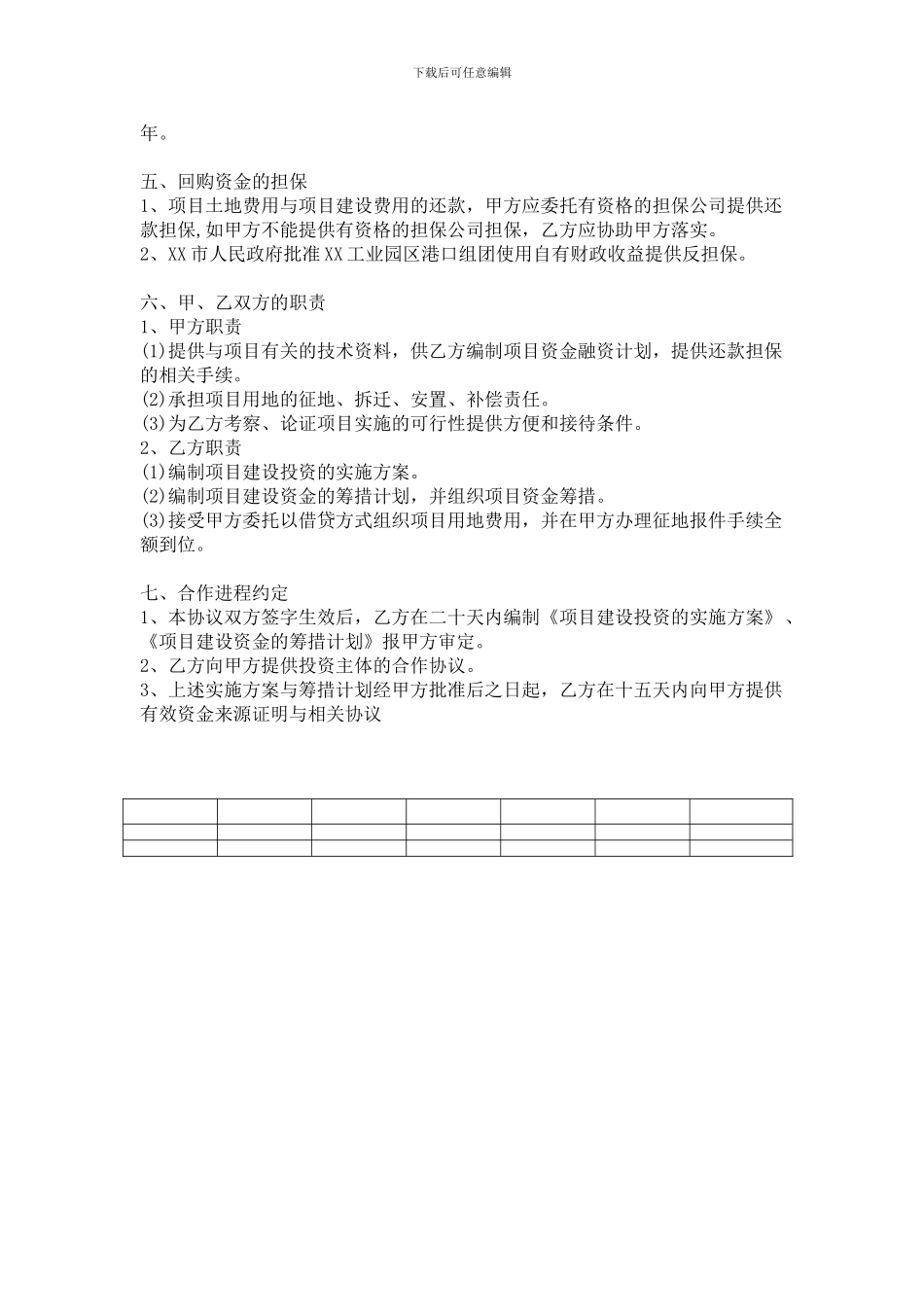 市政道路项目BT投资意向协议书_第2页