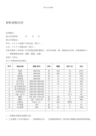 房地产--材料采购合同