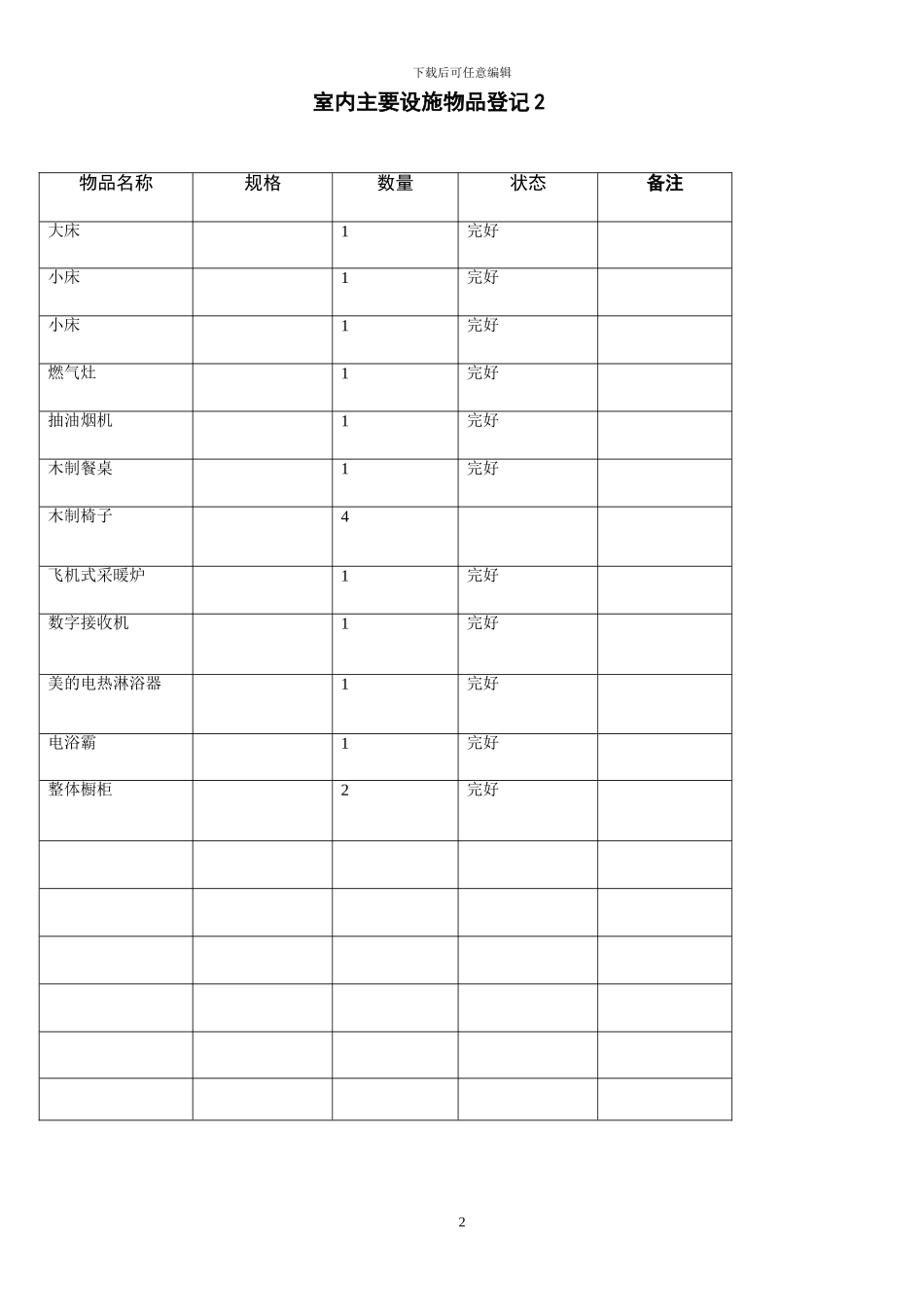 房屋租赁协议范本免费下载_第2页