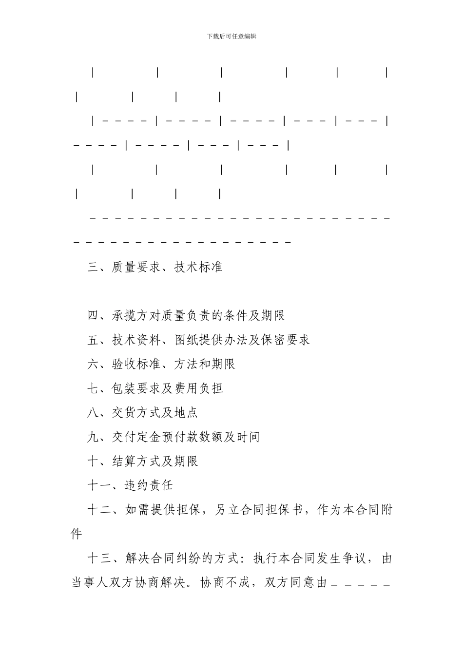 承揽合同范本-加工定作合同-_第3页