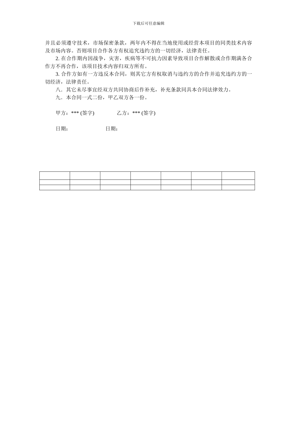 技术入股合作办厂协议_第2页