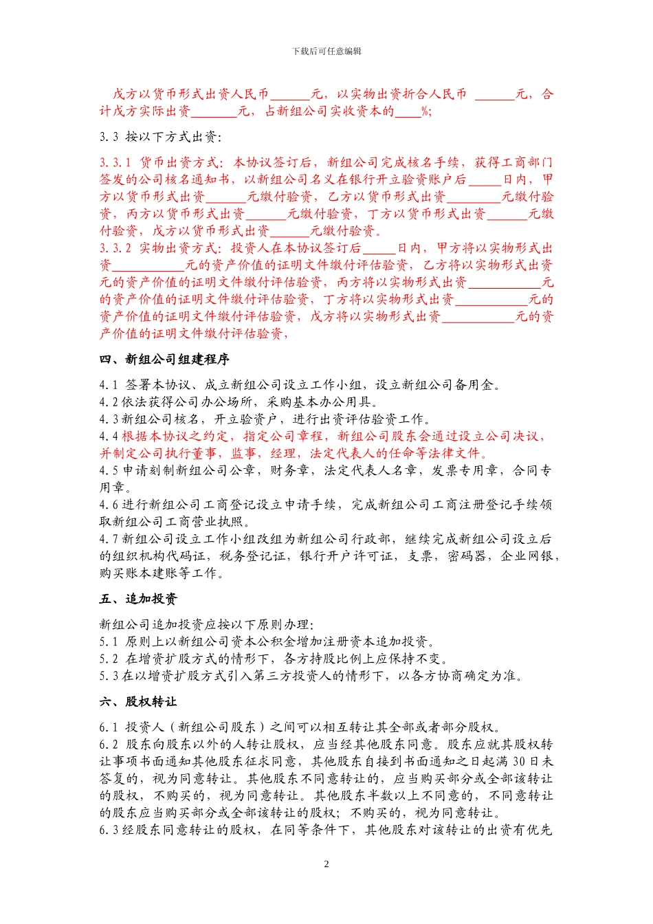 投资创办公司合作协议_第2页