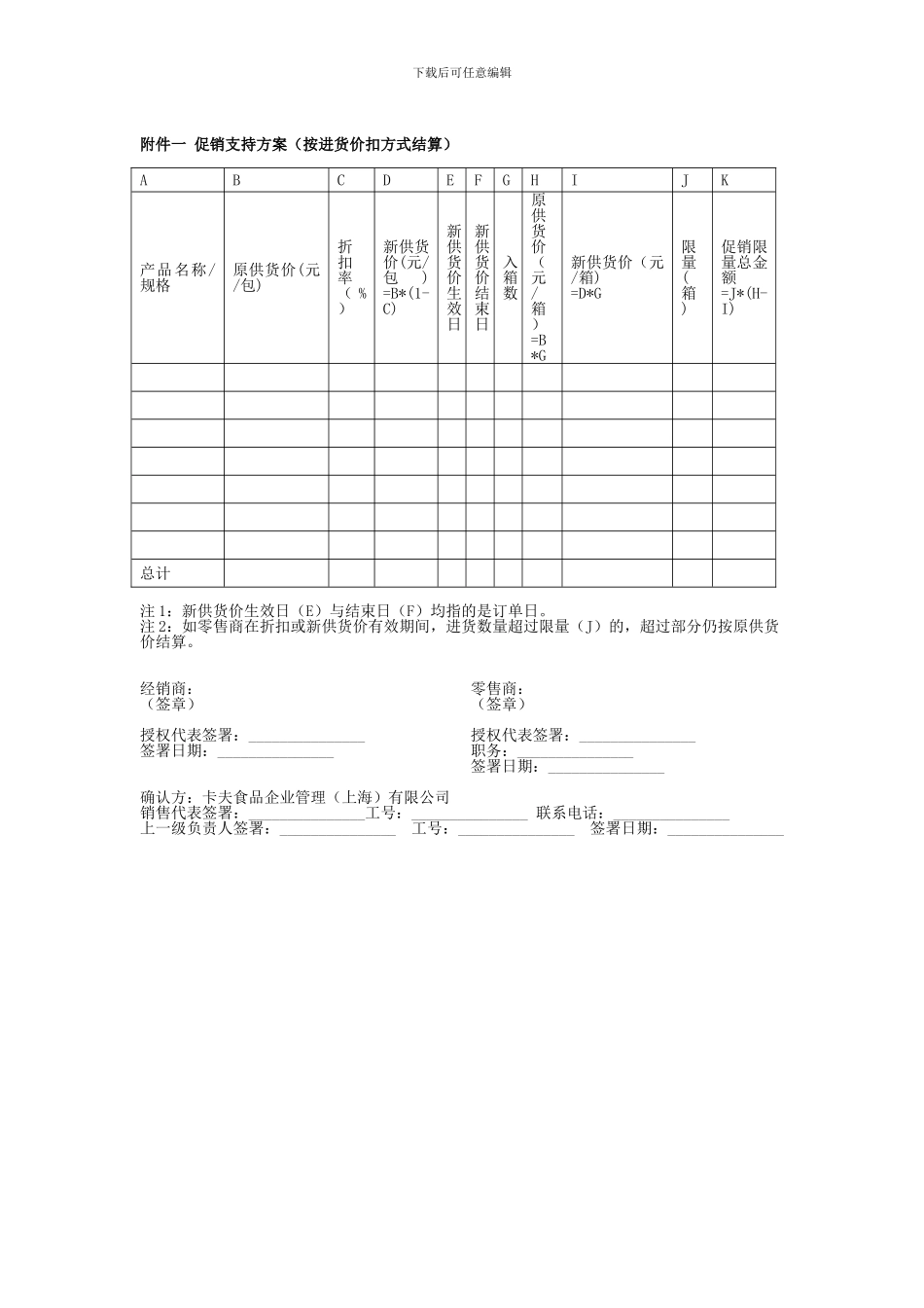 折扣促销协议-附录6_第2页