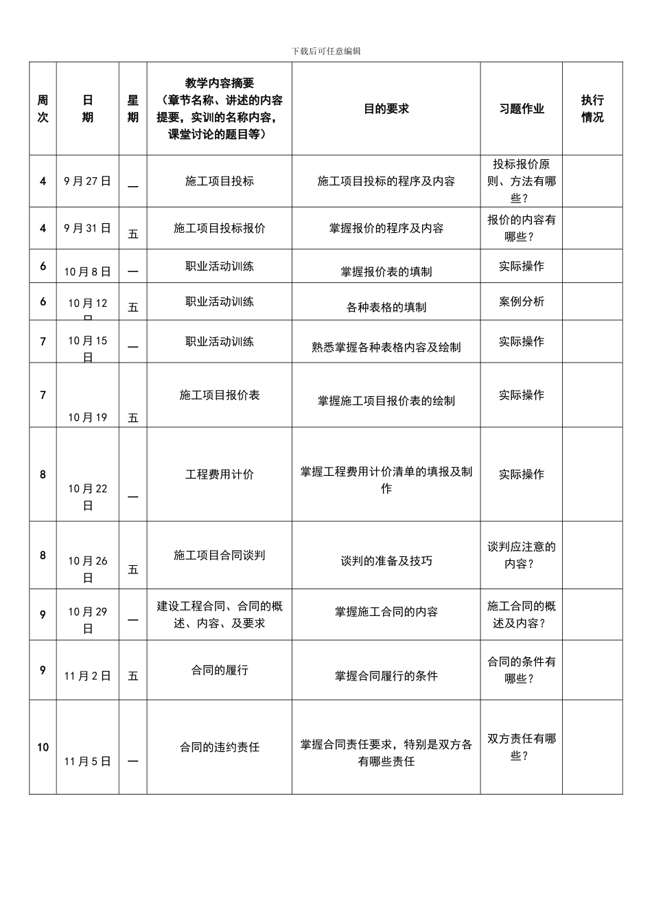 招投标与合同管理进度表_第2页