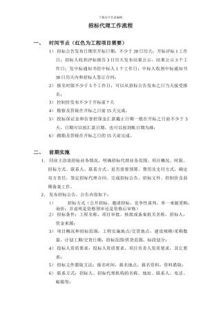 招标代理工作流程