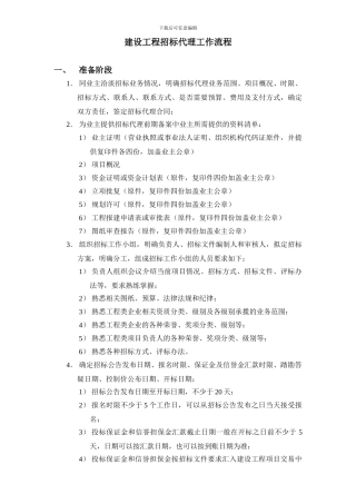 招标代理工作详细流程