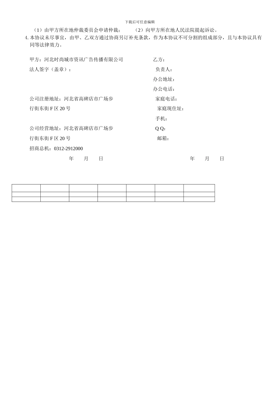 时尚城市-加盟合作协议书_第3页