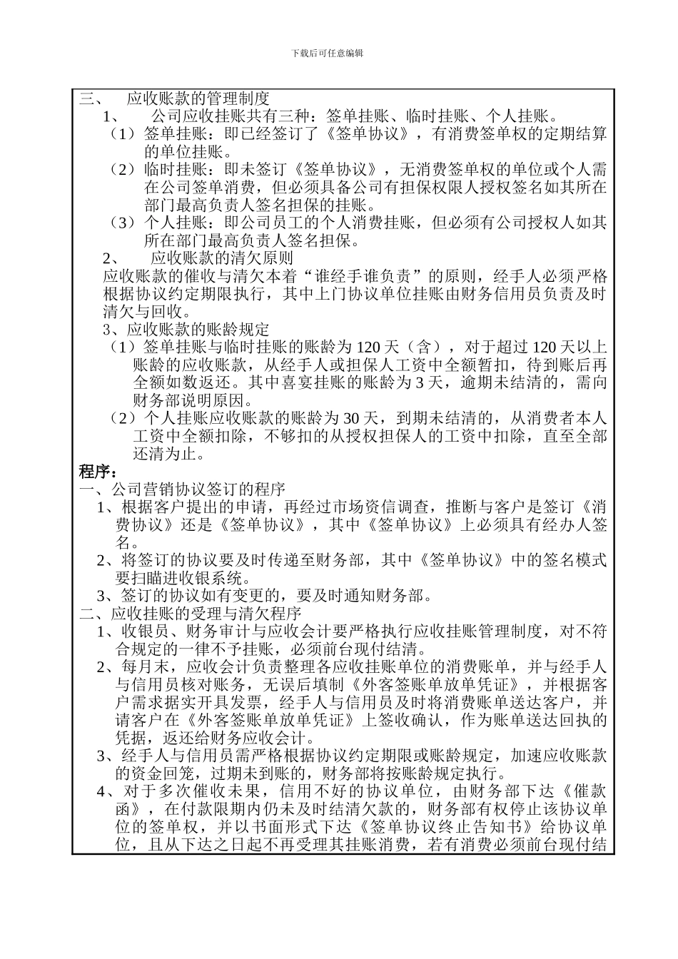 最新营销协议政策与程序1_第2页