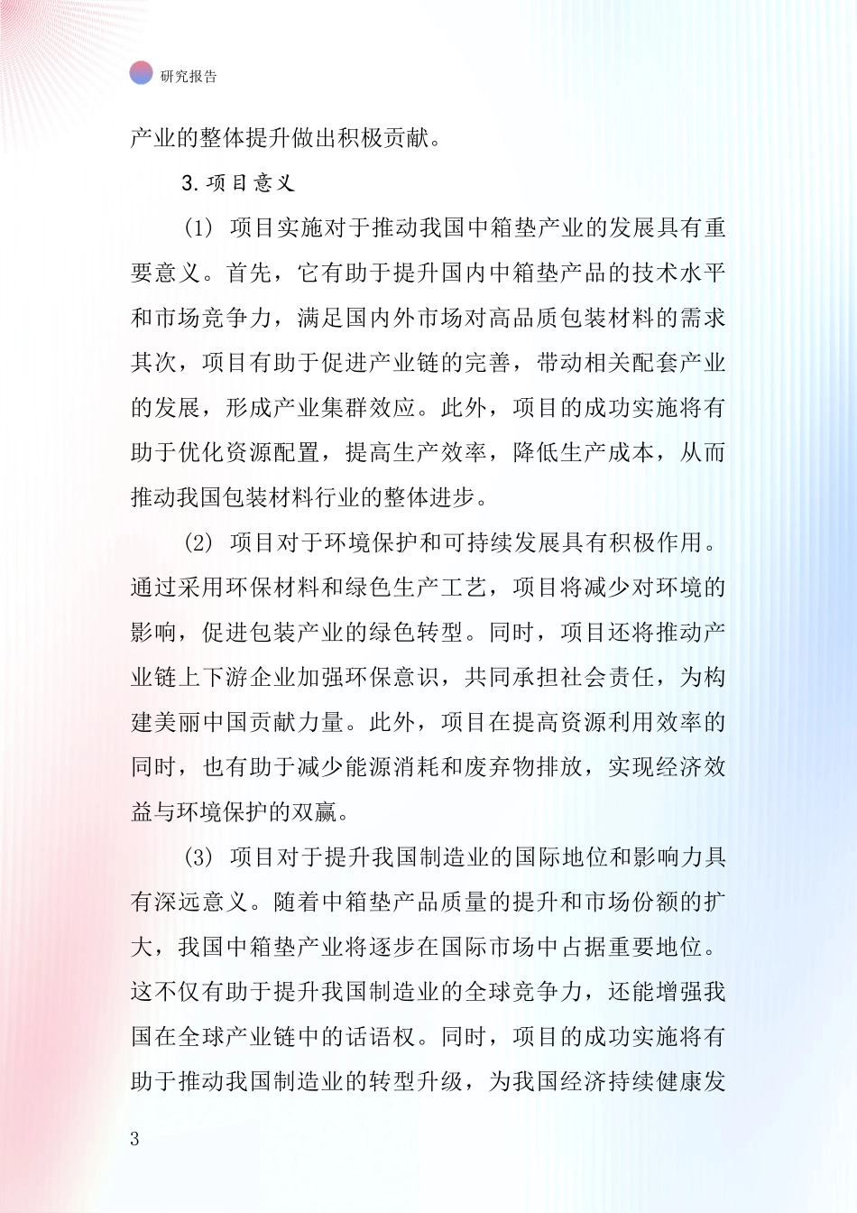 中国中箱垫项目投资可行性研究报告_第3页