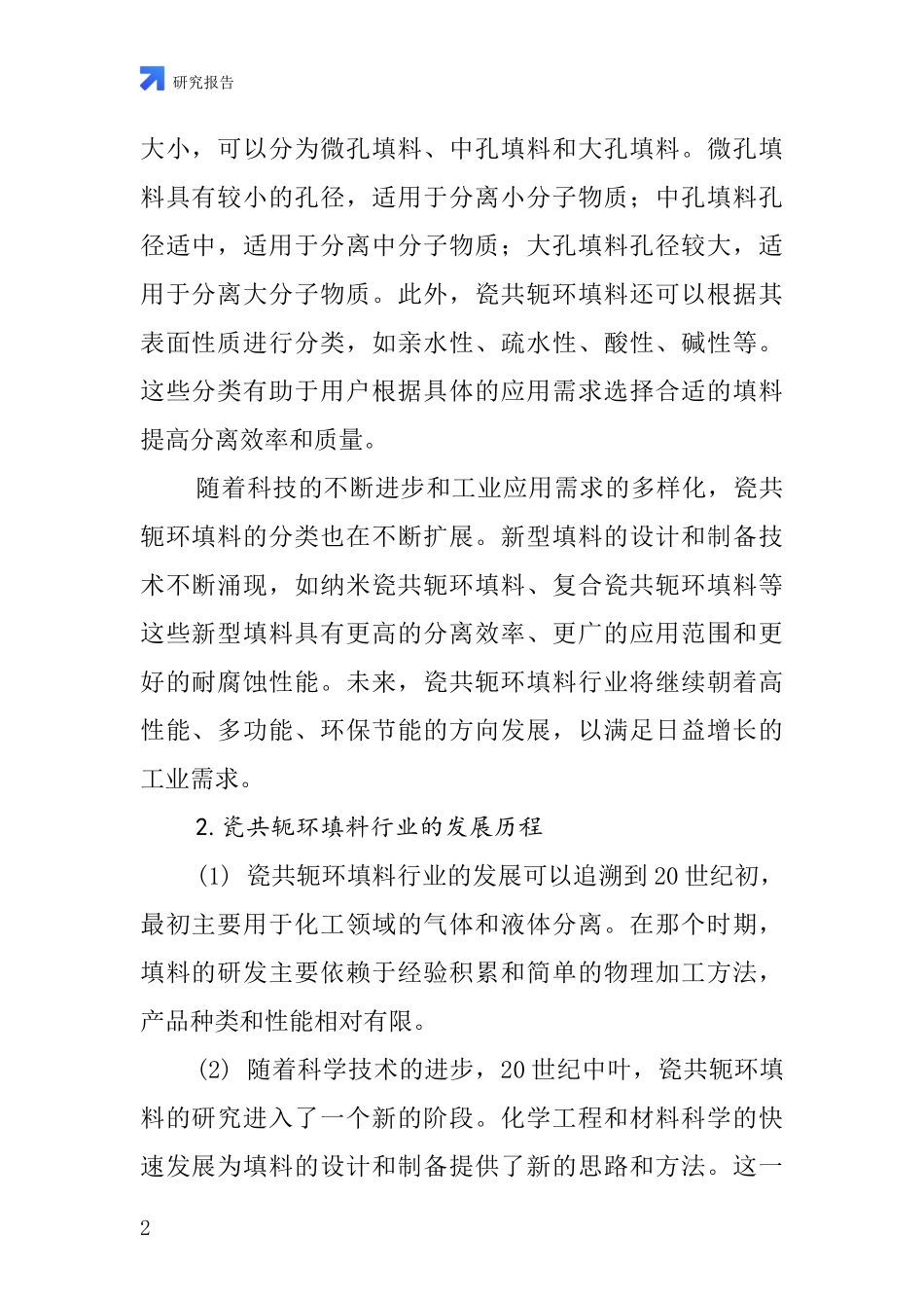 瓷共轭环填料行业深度研究报告_第2页