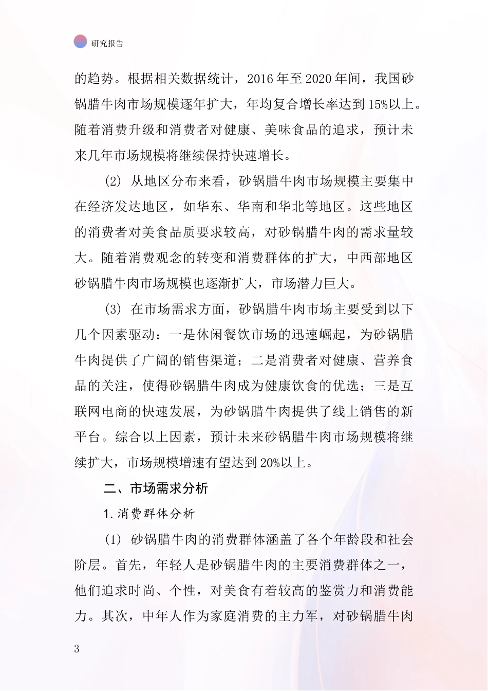 砂锅腊牛肉行业深度研究报告_第3页