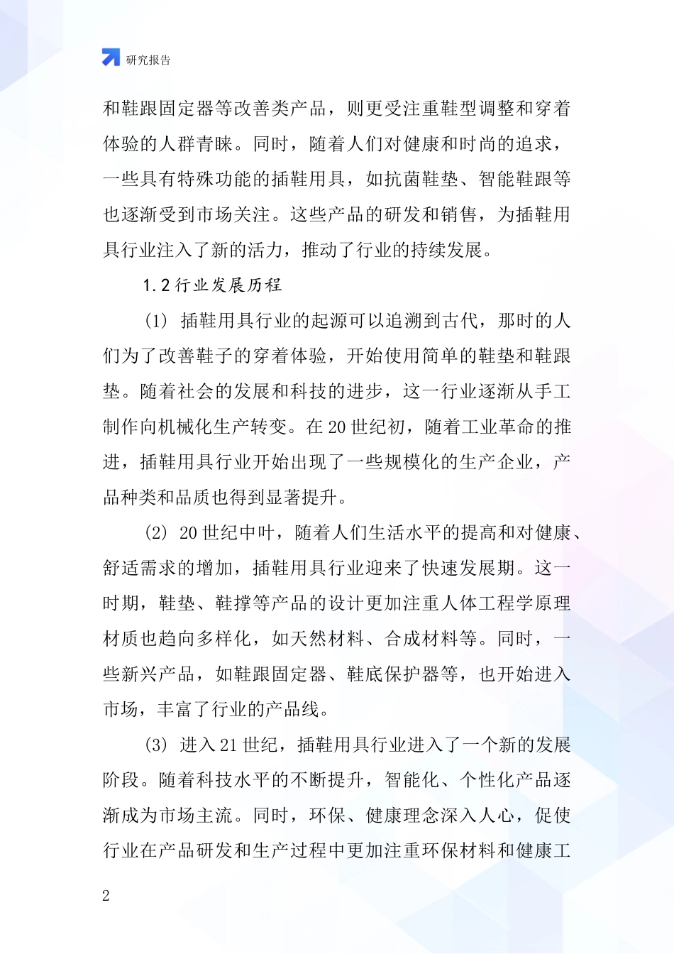 插鞋用具行业深度研究报告_第2页