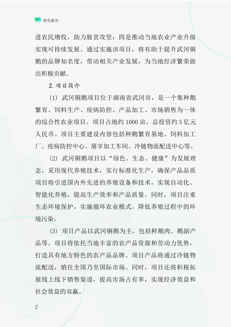 中国武冈铜鹅项目投资可行性研究报告_第2页