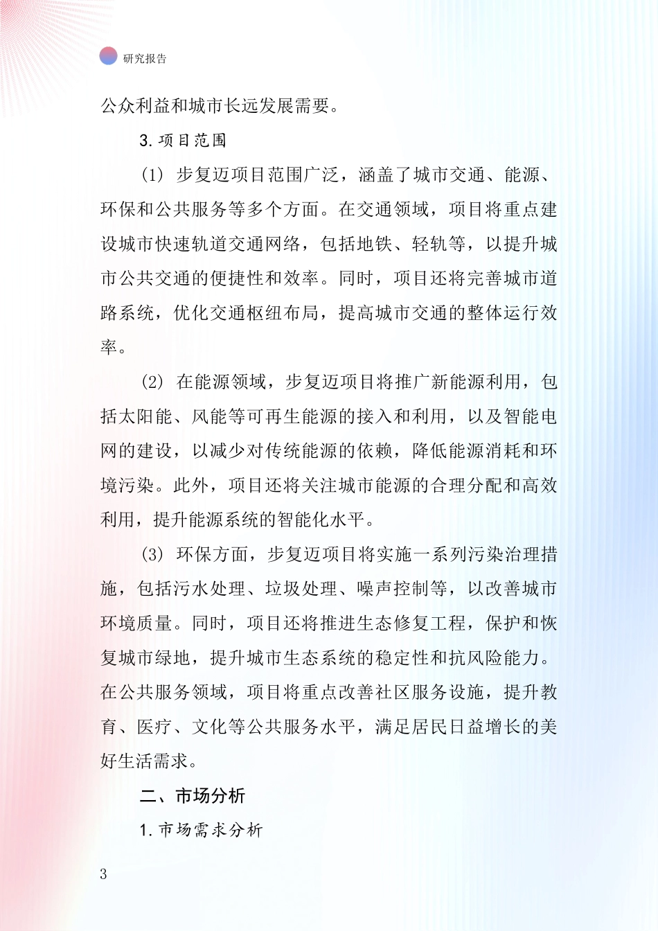 中国步复迈项目投资可行性研究报告_第3页