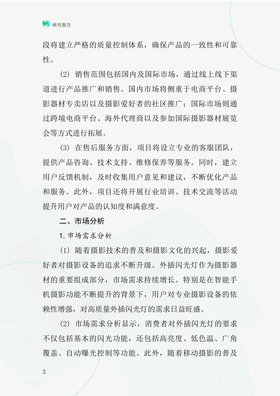 中国外插闪光灯项目投资可行性研究报告_第3页