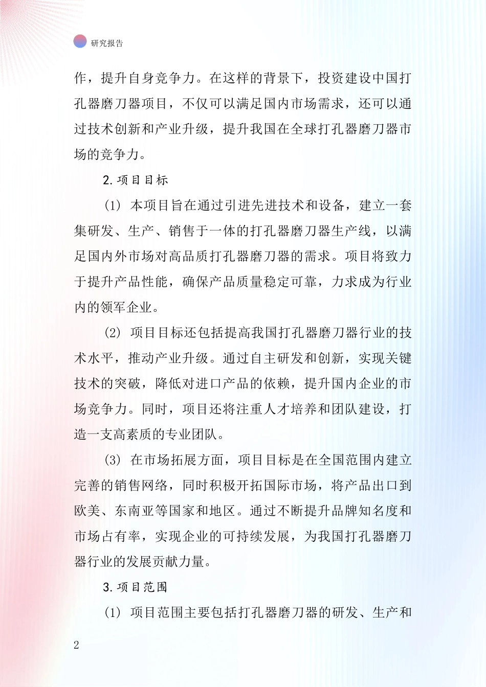 中国打孔器磨刀器项目投资可行性研究报告_第2页