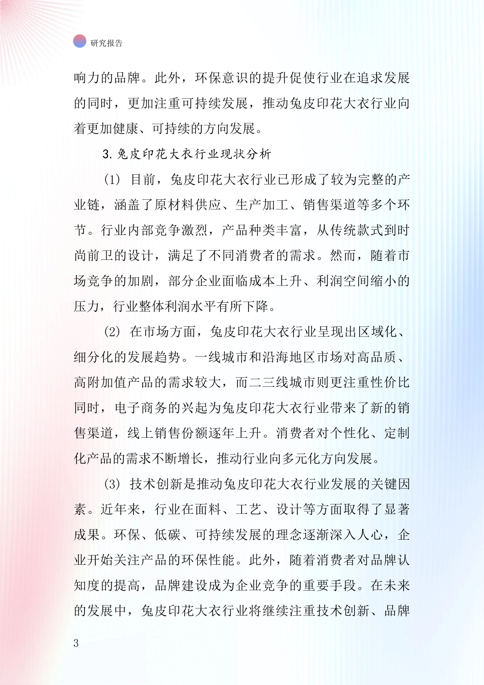兔皮印花大衣行业深度研究报告_第3页