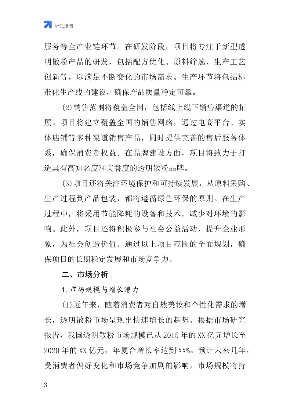 中国透明散粉项目投资可行性研究报告_第3页