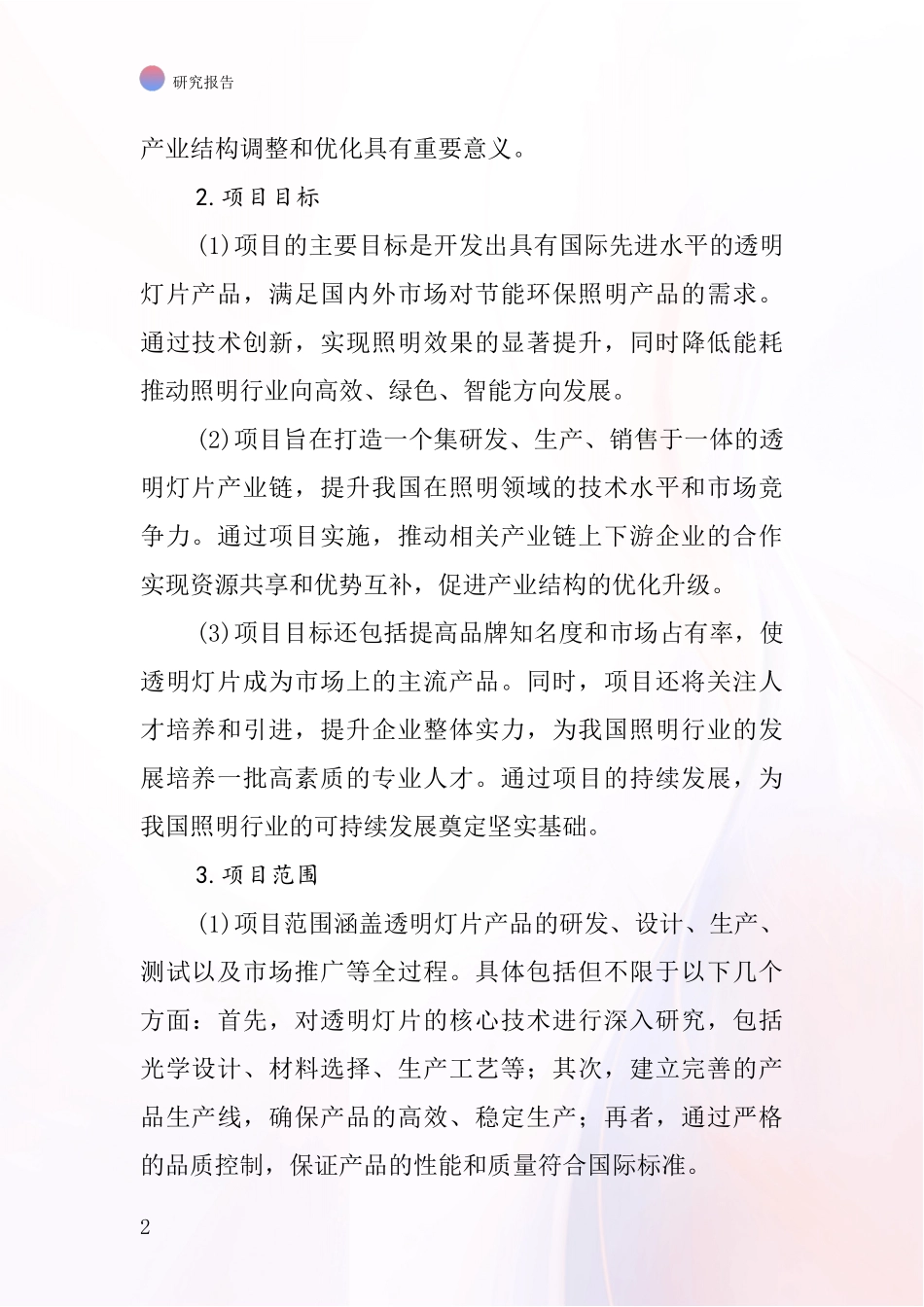 中国透明灯片项目投资可行性研究报告_第2页