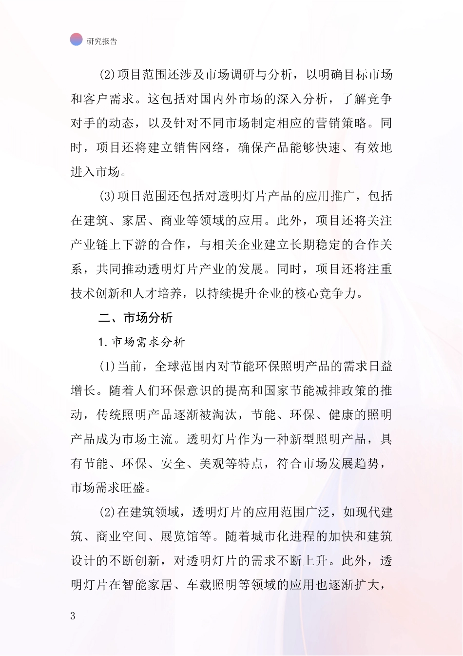 中国透明灯片项目投资可行性研究报告_第3页